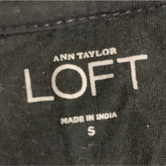 LOFT Small Tank Top Black White Beaded Party Sleeveless Ann Taylor 2 4 6 - Picture 4 of 6